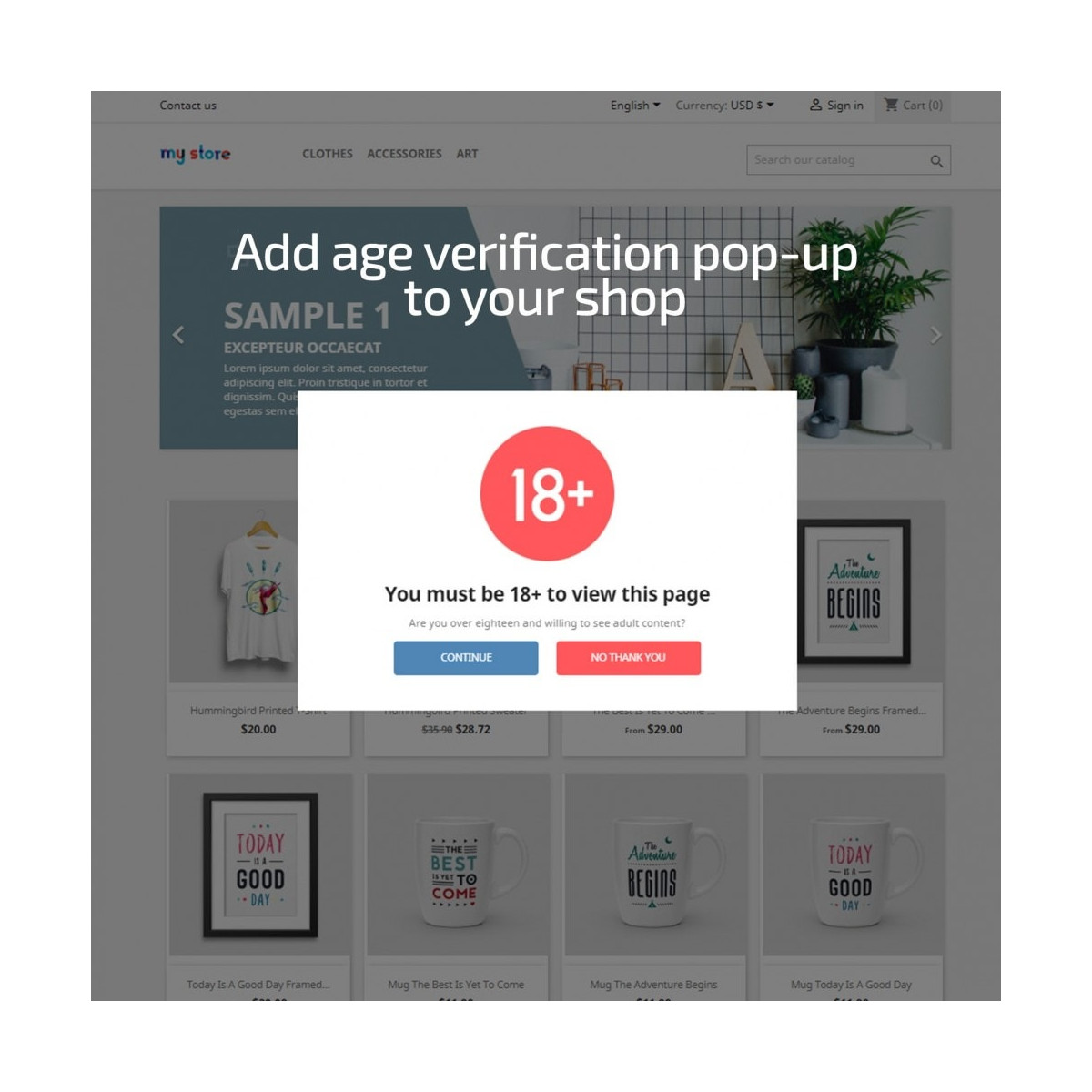 Age Verification Popup