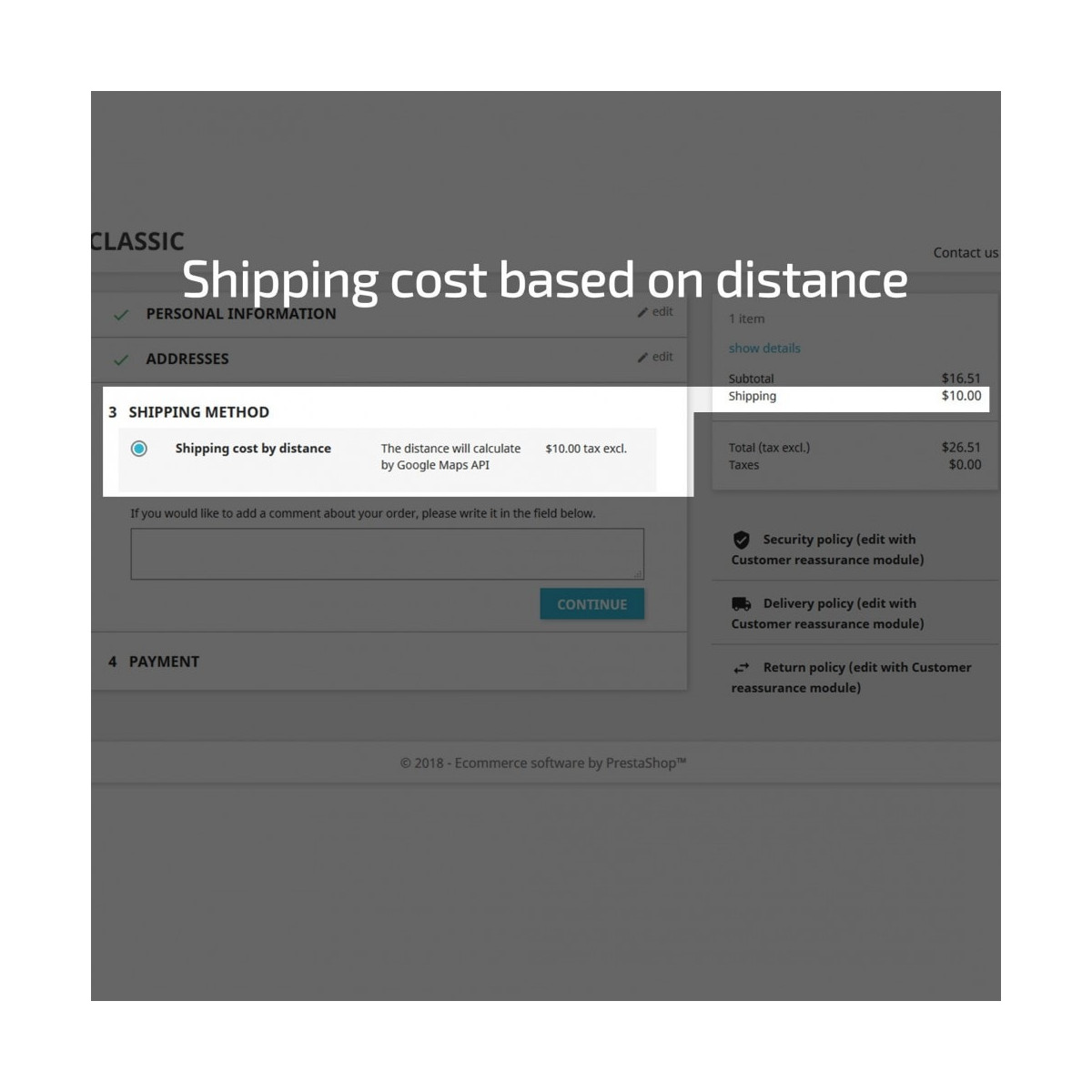 Shipping Costs Based on Distance