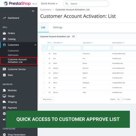 Customer Account Activation / New account moderation