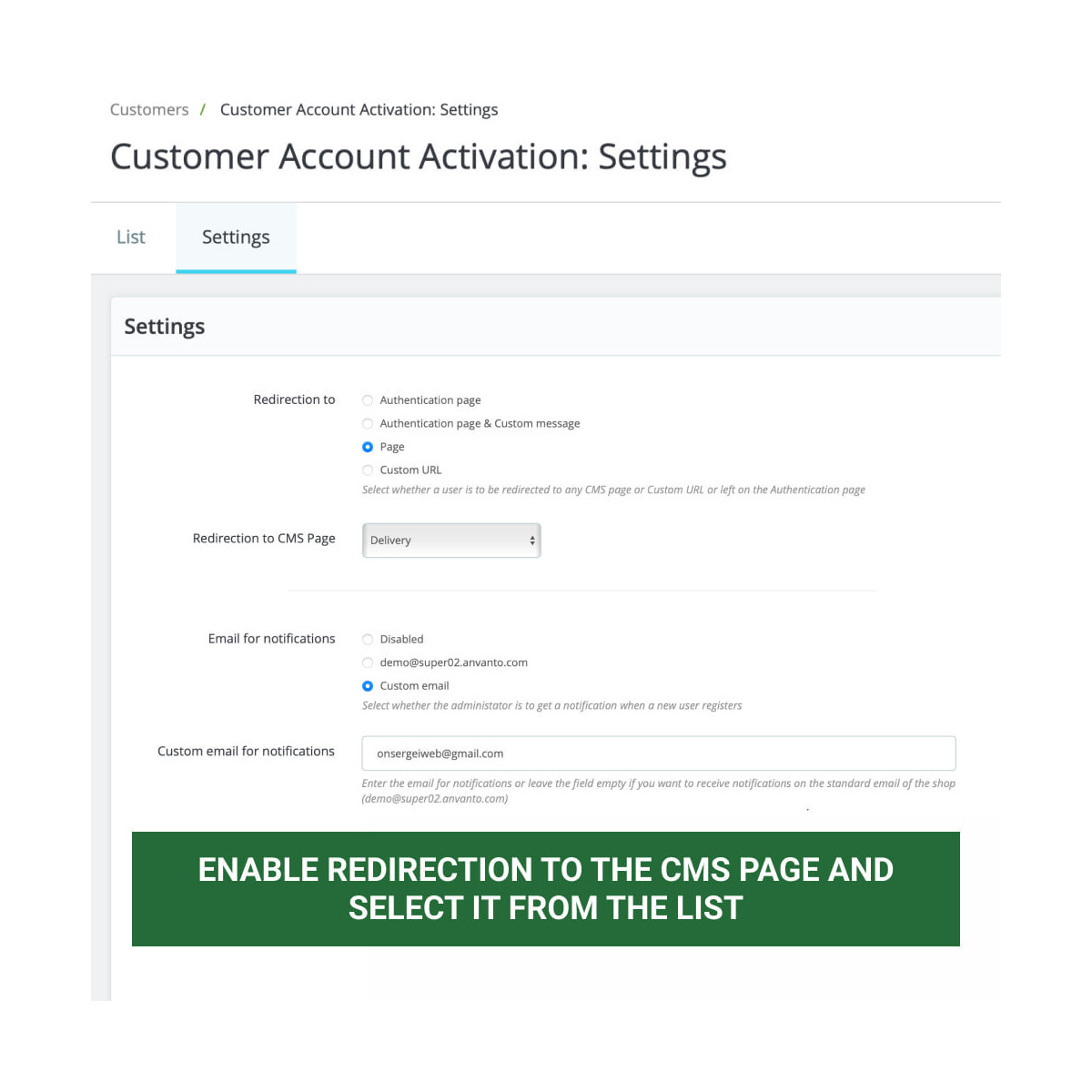 Customer Account Activation / New account moderation