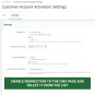 Customer Account Activation / New account moderation