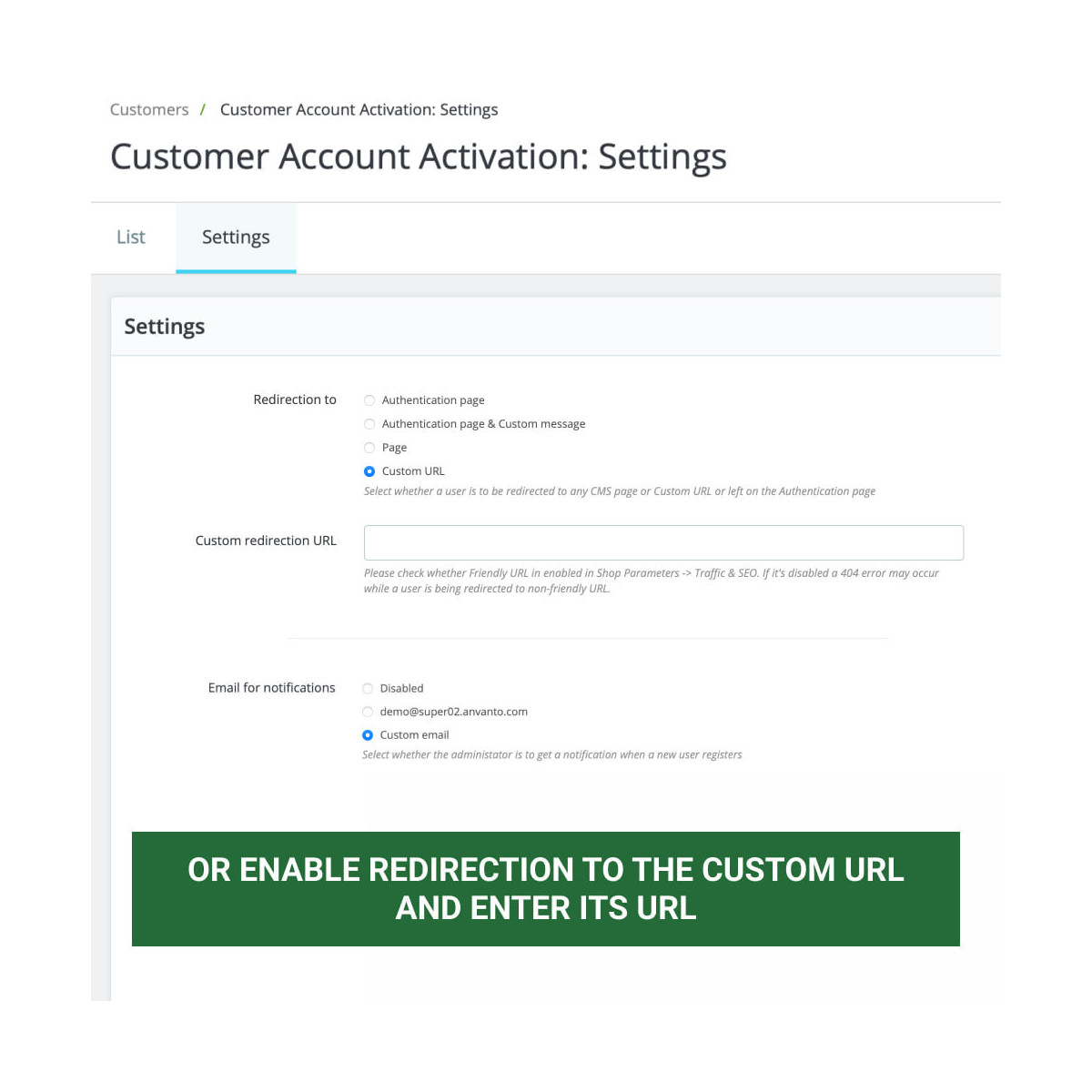 Customer Account Activation / New account moderation