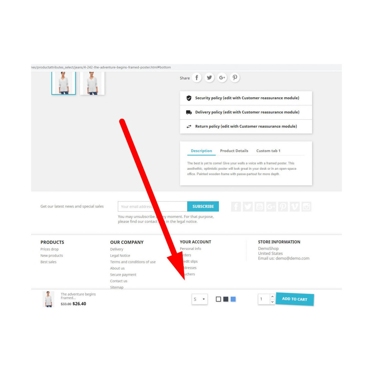 Sticky add to cart bar & Attribute combinations