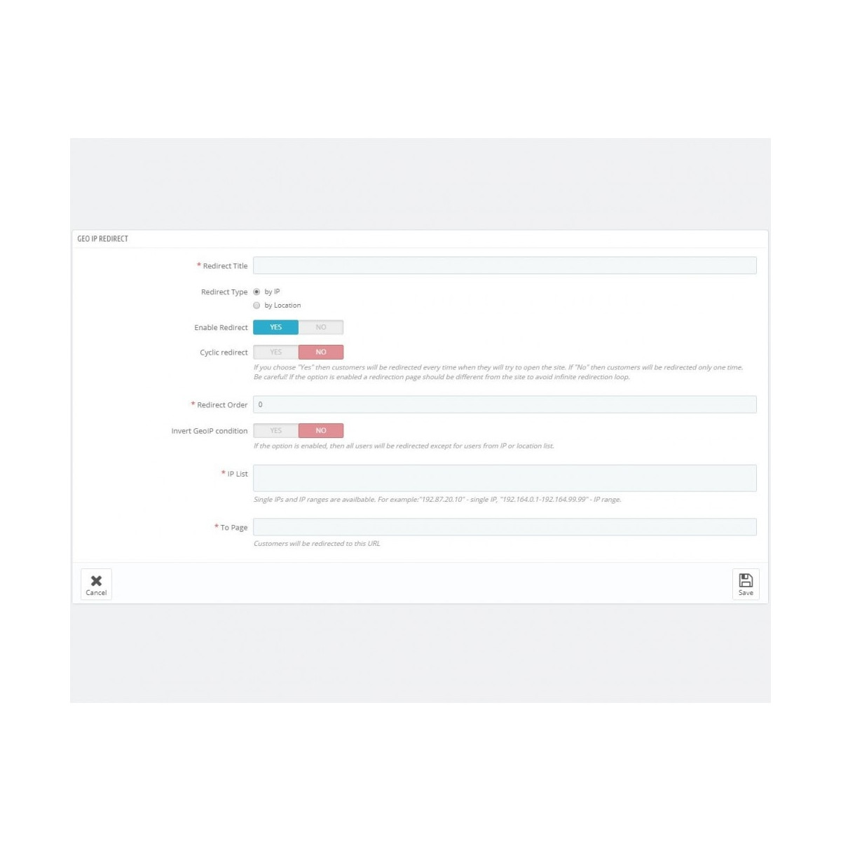 GeoIP Redirect