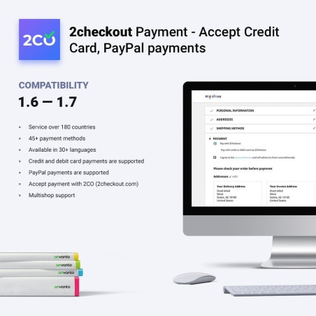 2checkout payment - accept credit card, PayPal payments